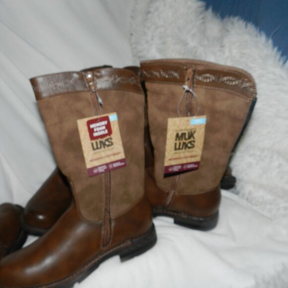 MUK LUKS Women's Logger Whistler Boots Brown NWT🆕SHIPS FAST 🏃‍♀️⚡😮‍💨⚡🚚 - Picture 7 of 15
